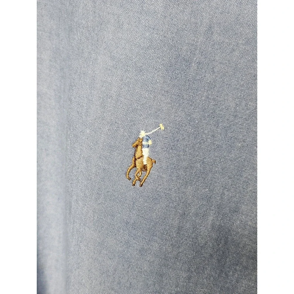 Ralph Lauren Classic Fit Blue Short Sleeve Button Up 2XLT Preppy